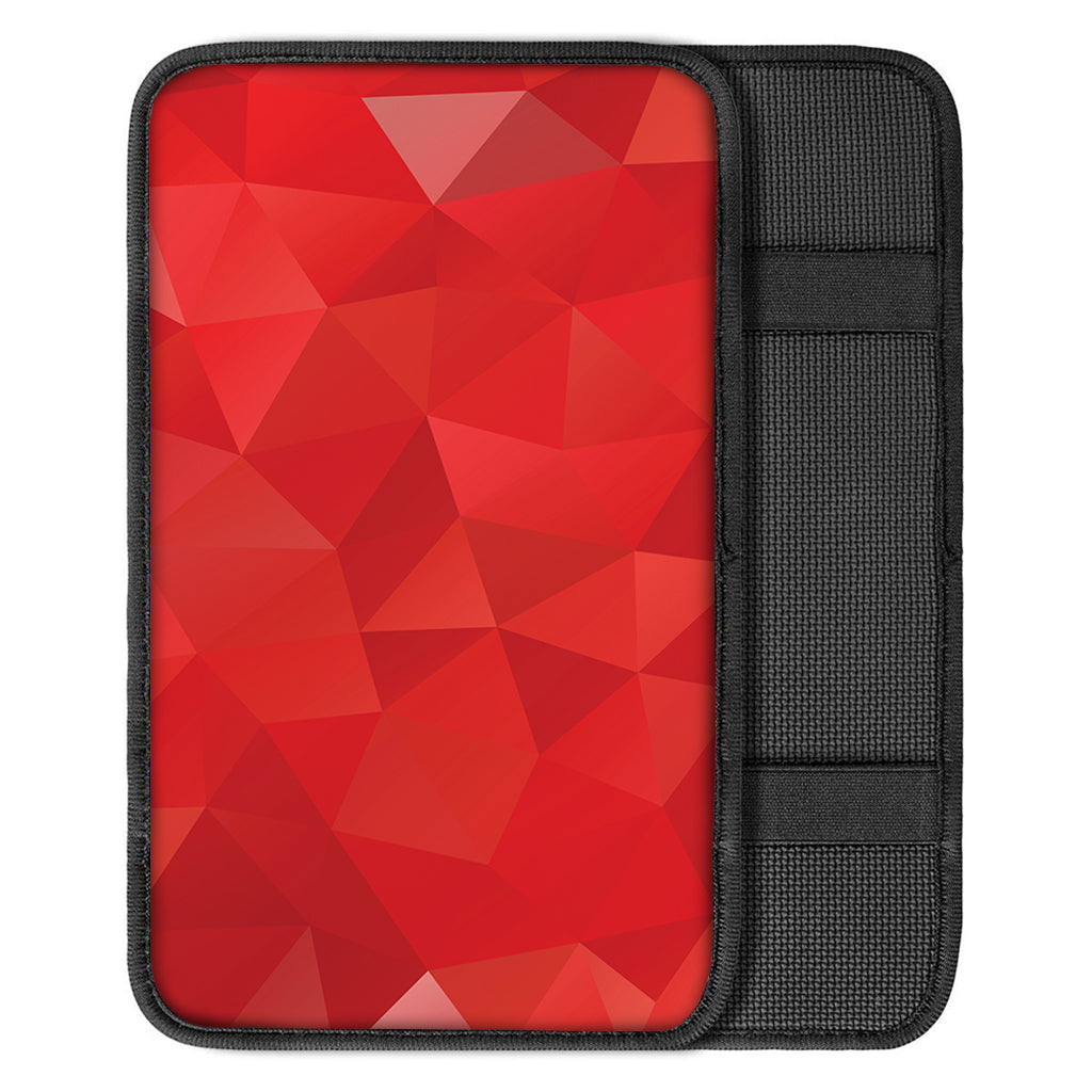 Red Polygonal Geometric Print Car Center Console Cover