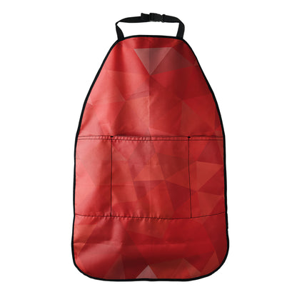 Red Polygonal Geometric Print Car Seat Organizers