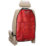 Red Polygonal Geometric Print Car Seat Organizers