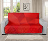 Red Polygonal Geometric Print Futon Protector