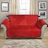 Red Polygonal Geometric Print Loveseat Protector