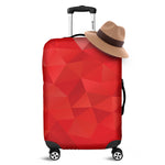 Red Polygonal Geometric Print Luggage Cover
