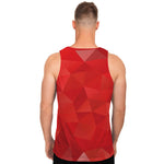 Red Polygonal Geometric Print Men's Tank Top