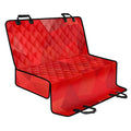 Red Polygonal Geometric Print Pet Car Back Seat Cover