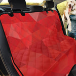 Red Polygonal Geometric Print Pet Car Back Seat Cover