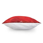 Red Polygonal Geometric Print Pillow Cover
