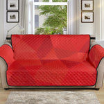 Red Polygonal Geometric Print Sofa Protector