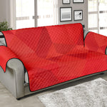 Red Polygonal Geometric Print Sofa Protector