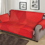 Red Polygonal Geometric Print Sofa Protector