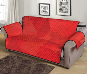 Red Polygonal Geometric Print Sofa Protector