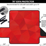 Red Polygonal Geometric Print Sofa Protector