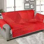 Red Polygonal Geometric Print Sofa Protector