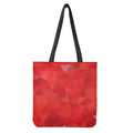 Red Polygonal Geometric Print Tote Bag