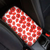 Red Poppy Pattern Print Car Center Console Cover