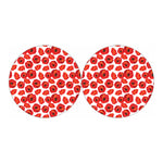 Red Poppy Pattern Print Car Coasters