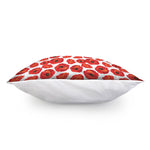 Red Poppy Pattern Print Pillow Cover