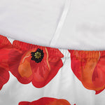 Red Poppy Pattern Print Sofa Cover