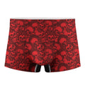 Red Punk Skull Pattern Print Men's Boxer Briefs