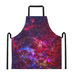 Red Purple Nebula Galaxy Space Print Apron