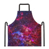 Red Purple Nebula Galaxy Space Print Apron