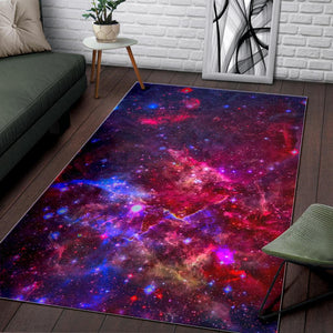 Red Purple Nebula Galaxy Space Print Area Rug GearFrost