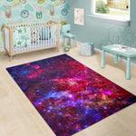 Red Purple Nebula Galaxy Space Print Area Rug GearFrost