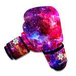 Red Purple Nebula Galaxy Space Print Boxing Gloves