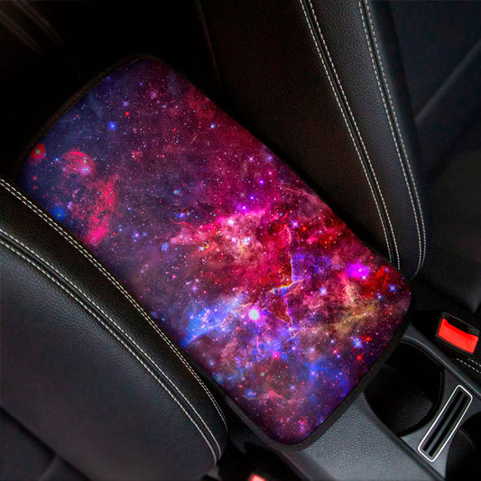 Red Purple Nebula Galaxy Space Print Car Center Console Cover