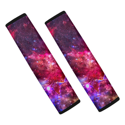 Red Purple Nebula Galaxy Space Print Car Seat Belt Covers