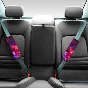 Red Purple Nebula Galaxy Space Print Car Seat Belt Covers