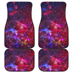 Red Purple Nebula Galaxy Space Print Front and Back Car Floor Mats