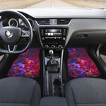 Red Purple Nebula Galaxy Space Print Front and Back Car Floor Mats