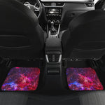 Red Purple Nebula Galaxy Space Print Front and Back Car Floor Mats