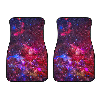 Red Purple Nebula Galaxy Space Print Front Car Floor Mats