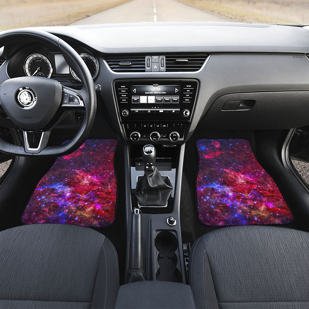 Red Purple Nebula Galaxy Space Print Front Car Floor Mats