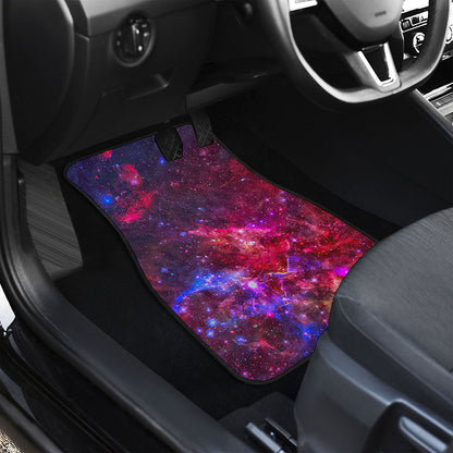 Red Purple Nebula Galaxy Space Print Front Car Floor Mats