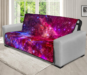 Red Purple Nebula Galaxy Space Print Futon Protector