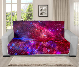 Red Purple Nebula Galaxy Space Print Futon Protector