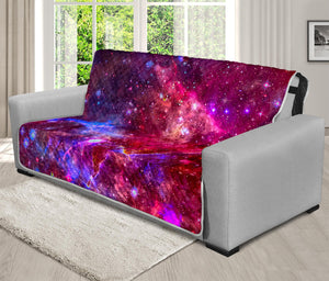 Red Purple Nebula Galaxy Space Print Futon Protector