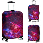 Red Purple Nebula Galaxy Space Print Luggage Cover GearFrost