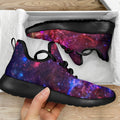 Red Purple Nebula Galaxy Space Print Mesh Knit Shoes