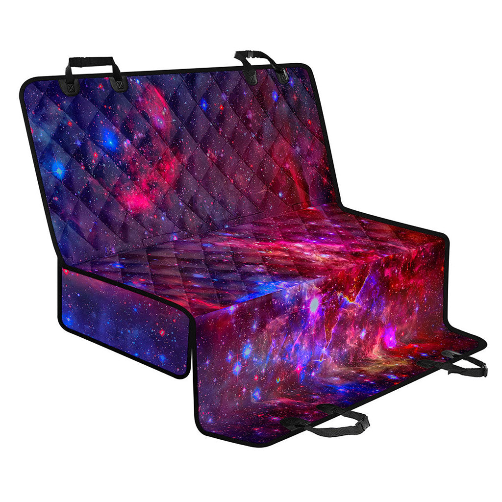 Red Purple Nebula Galaxy Space Print Pet Car Back Seat Cover