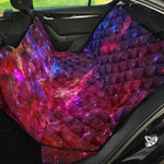 Red Purple Nebula Galaxy Space Print Pet Car Back Seat Cover