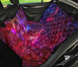 Red Purple Nebula Galaxy Space Print Pet Car Back Seat Cover