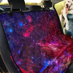 Red Purple Nebula Galaxy Space Print Pet Car Back Seat Cover