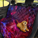 Red Purple Nebula Galaxy Space Print Pet Car Back Seat Cover