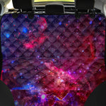 Red Purple Nebula Galaxy Space Print Pet Car Back Seat Cover