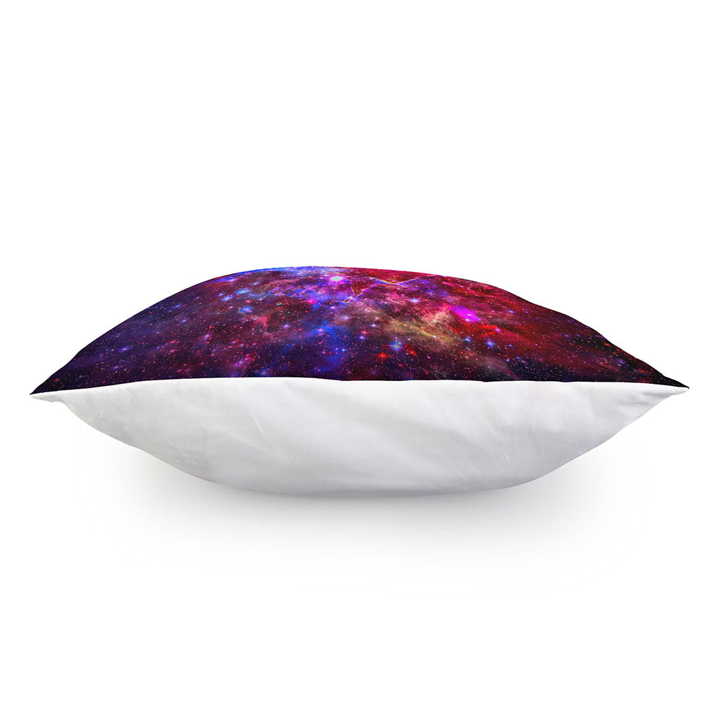 Red Purple Nebula Galaxy Space Print Pillow Cover