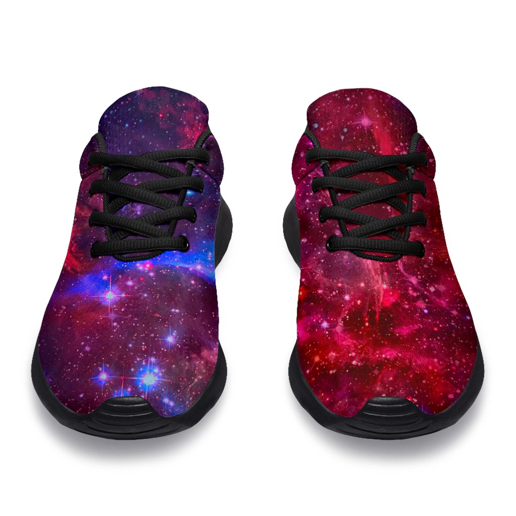 Red Purple Nebula Galaxy Space Print Sport Shoes GearFrost