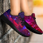 Red Purple Nebula Galaxy Space Print Sport Shoes GearFrost